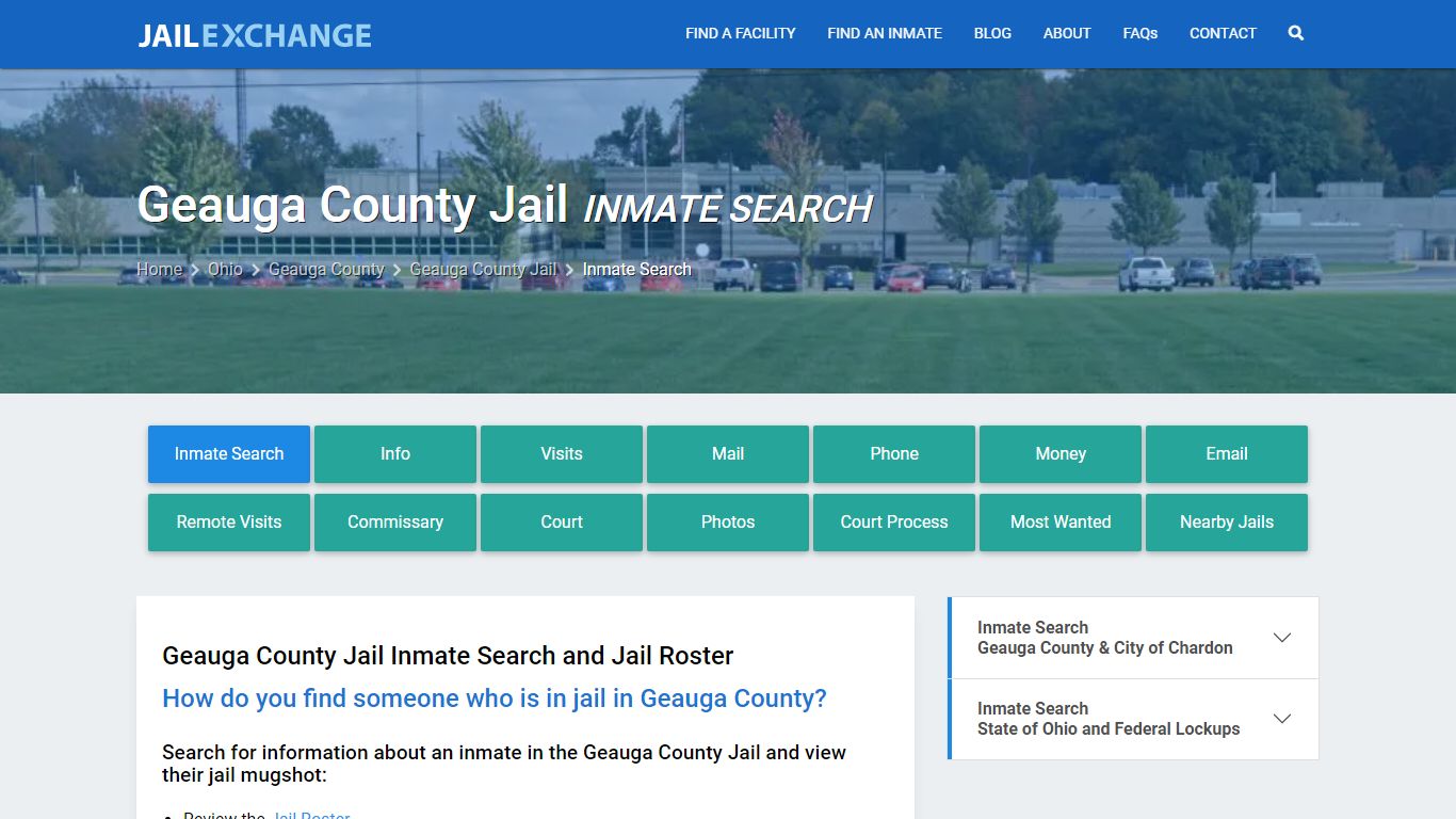 Inmate Search: Roster & Mugshots - Geauga County Jail, OH - Jail Exchange